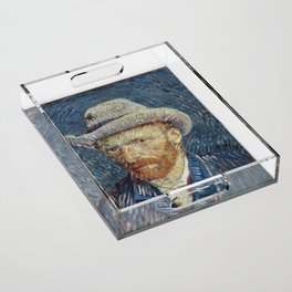 Self-Portrait with Grey Felt Hat Acrylic Tray