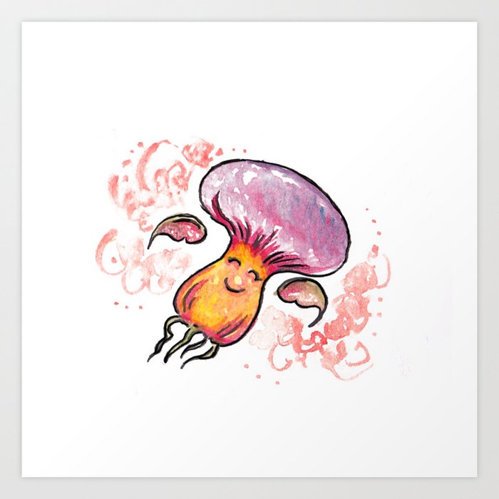 Mushroom Fam Little Flier Art Print
