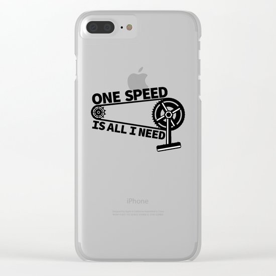 Single Speed Bike Clear iPhone Case