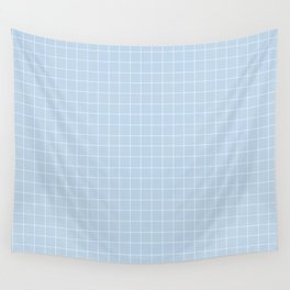 Blue Grid Wall Tapestry