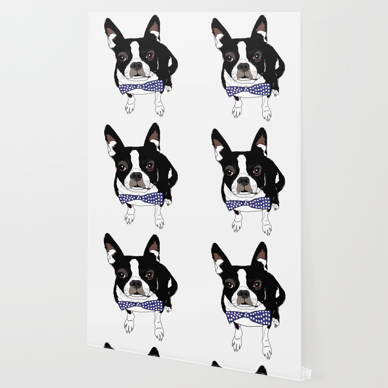 Boston Terrier with a tie Wallpaper by