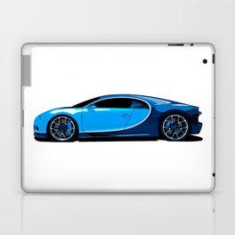 Cool Supercar blue side view illustration  Laptop & iPad Skin