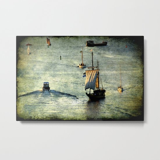 Busy Port Metal Print