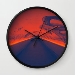 The Tunnel With The Octopus on The Wall Cinematic Photography Wall Clock
