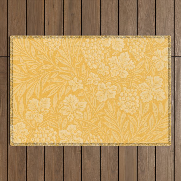 Summer Vine Marigold Sunshine Golden Yellow Flower Market Vintage Retro Cute Cozy Boho Minimalist Outdoor Rug