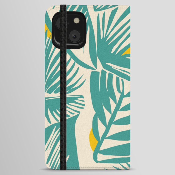 Retro Palm spring  / green iPhone Wallet Case