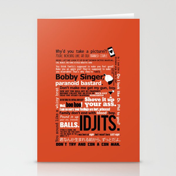 Supernatural - Bobby Singer Quotes Stationery Cards