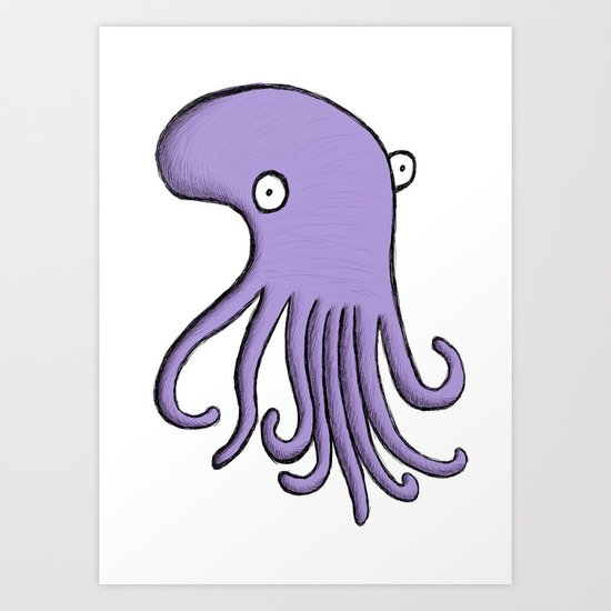 Purple Octopus Art Print