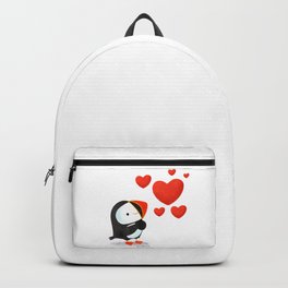 Puffin in Love Backpack | Inlove, Baby, Sweet, Kids, Valentinesday, Julianamotzko, Animal, Drawing, Nursery, Puffininlove 