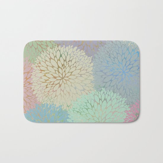 Abstract Floral Petals Bath Mat