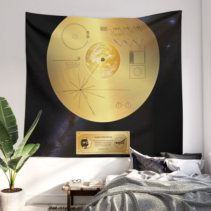 Voyager 1 Golden Record 1 Wall Tapestry by Synthwave1950 Alex