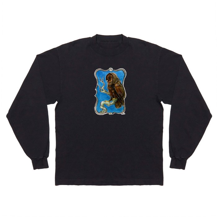 Black Owl Long Sleeve T Shirt