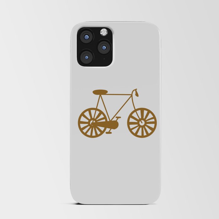 Brown Road Bike Lover Print Pattern iPhone Card Case