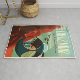 SpaceX Mars tourism poster / Olympus Mons Rug