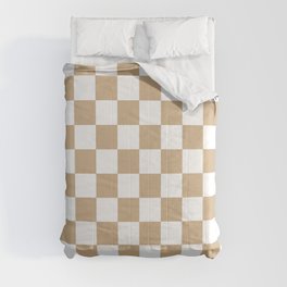 Checkered (Tan & White Pattern) Comforter