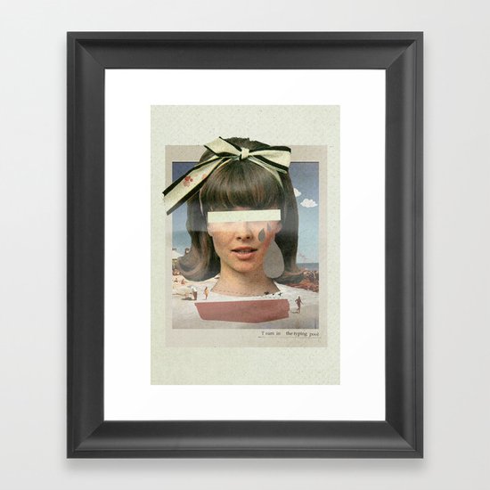 Tears In The Typing Pool | Collage Framed Art Print