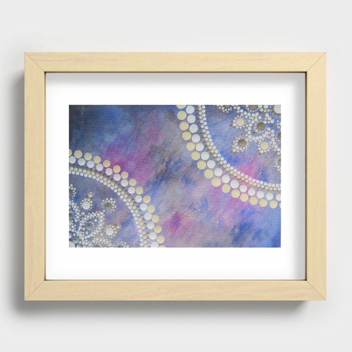 Galaxy Star Paintng Recessed Framed Print