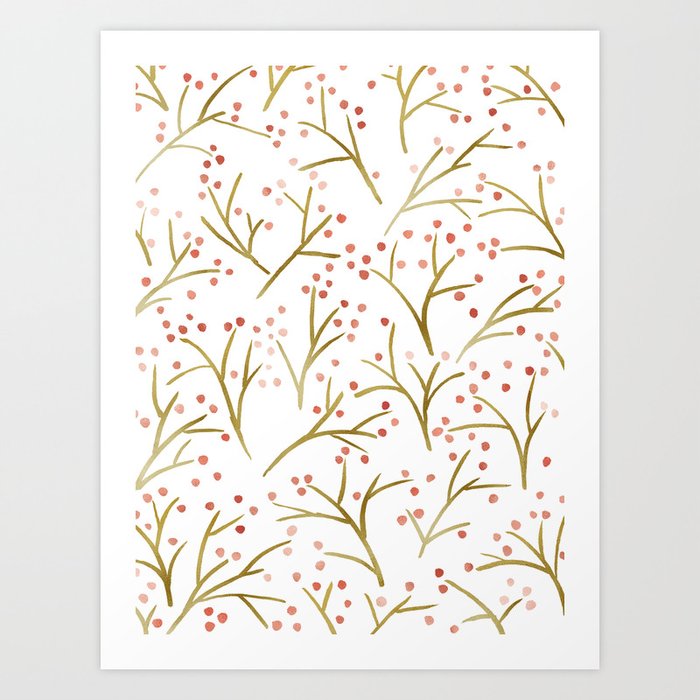 Golden blossom Art Print