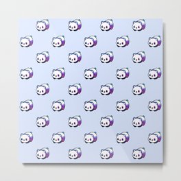 Kawaii Galactic Mighty Panda pattern Metal Print | Japan, Universe, Mystery, Pattern, Purple, Space, Pink, Mighty, Bear, Digital 