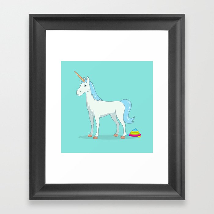 Unicorn Poop Framed Art Print