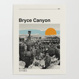 US National Park Retro Poster Bryce Canyon Utah Poster