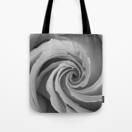 Black and White Rose Tote Bag