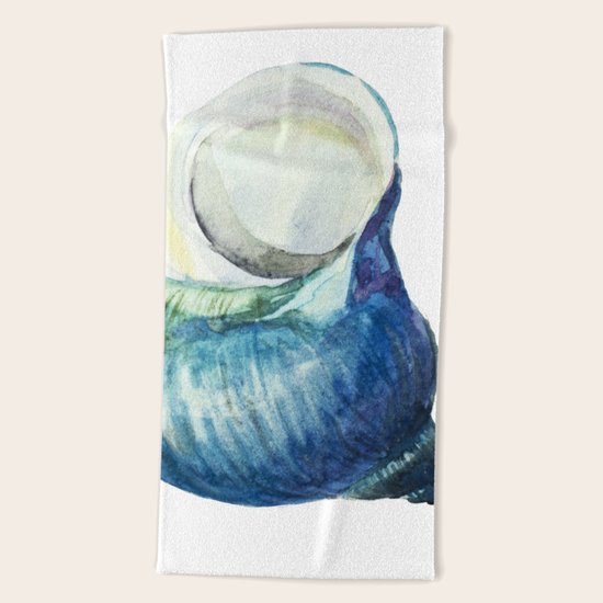 Blue Shell Beach Towel