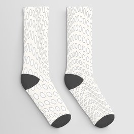 Wavy Dots - White Socks