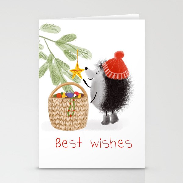 Christmas Hedgehog Stationery Cards