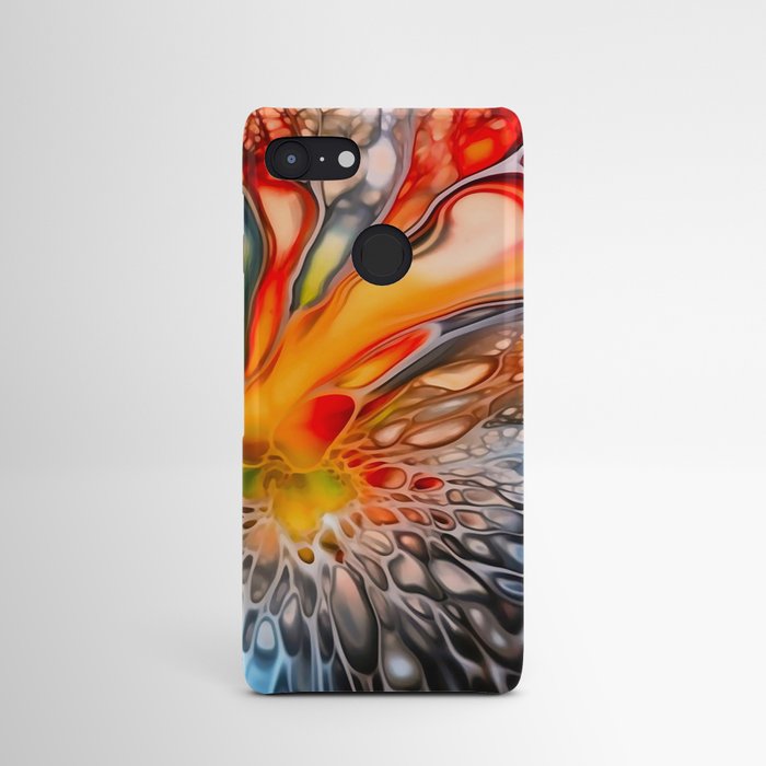 Abstract colorful pour ink painting #10 Android Case