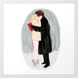 Bridget Jones Kiss Art Print