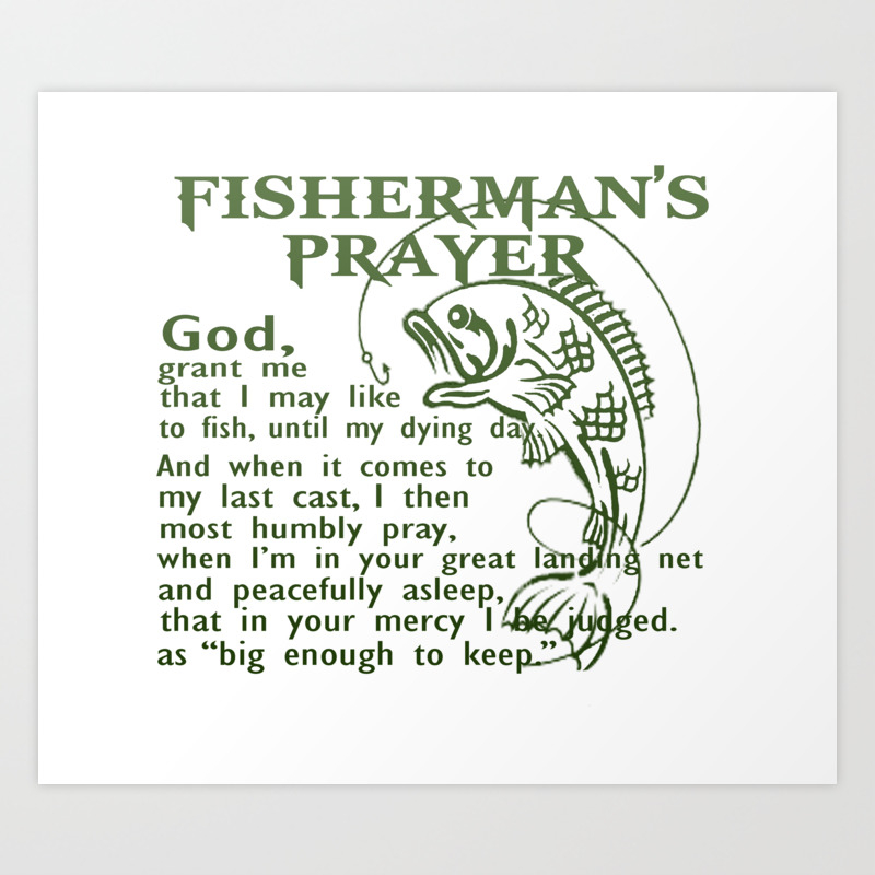 Fisherman/'s Prayer Art Print in Typography