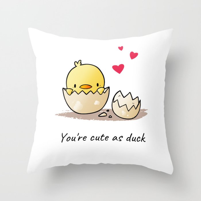 Cute Duck Throw Pillow