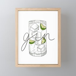 Gin and Tonic Digital Framed Mini Art Print