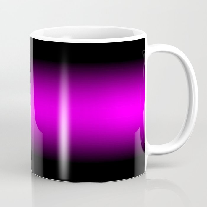 Black Edge Magenta Horizontal Gradient Coffee Mug