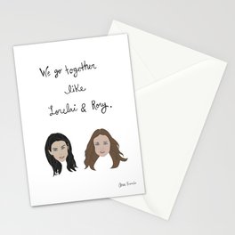 Gilmore Girls: We Go Together Like Lorelai & Rory Stationery Card