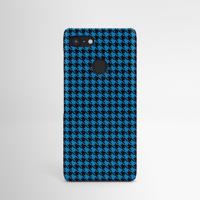 PreppyPatterns™ - Cosmopolitan Houndstooth - black and azure blue Android Case