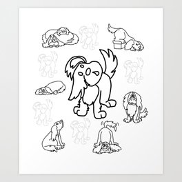 Spaniel Puppies Art Print