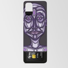 purple robot Android Card Case