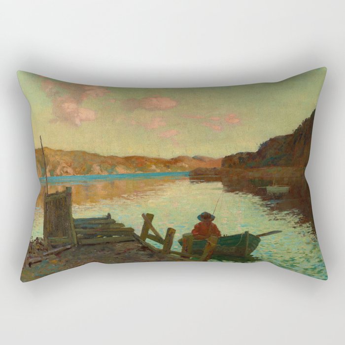 Evans Bay by James M. Nairn (1893) Rectangular Pillow