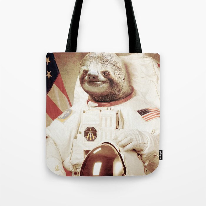 Sloth Astronaut Tote Bag
