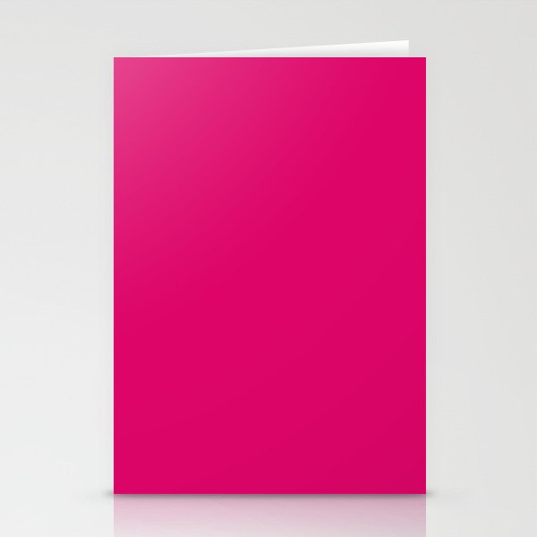 Hot Pink Rose Stationery Cards