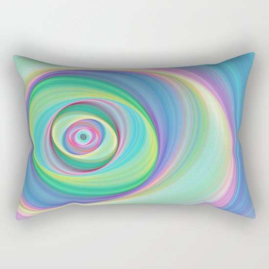 Asymmetric circles around the circle Rectangular Pillow