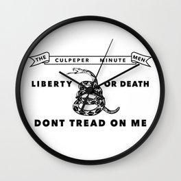 Culpeper Minutemen Flag Wall Clock | American, Minuteman, Rattlesnake, Culpepper, Historic, Man, Usa, Revolution, Frontiersmen, Men 
