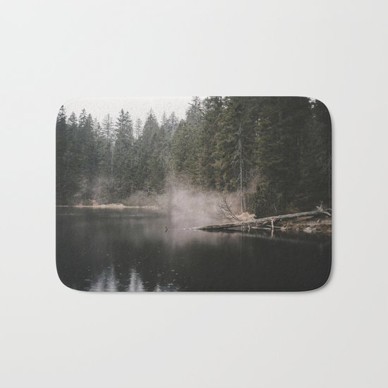 In the Fog - Landscape Photography Bath Mat