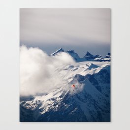 Paraglider in the Alps Canvas Print