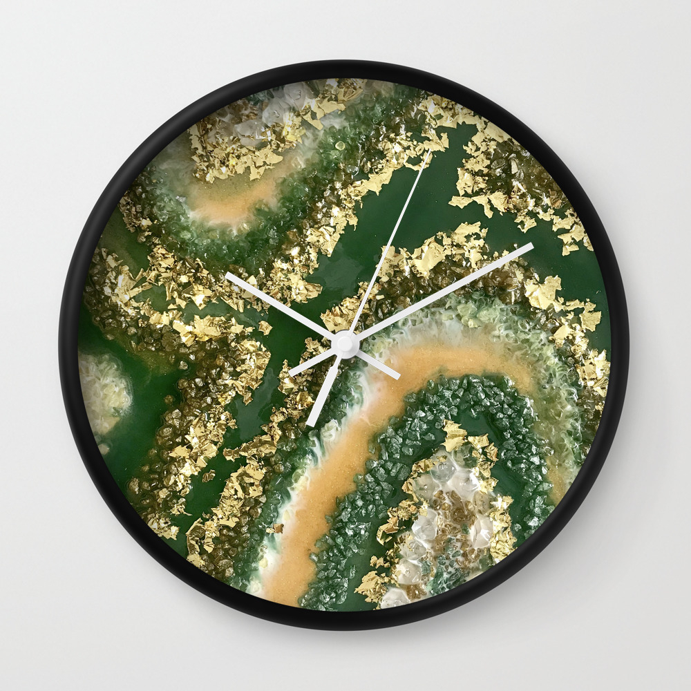 Geode Resin Art Wall Clock by Agnes Li | Society6