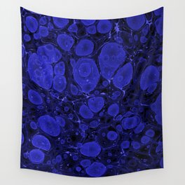 Tova - abstract art for home decor dorm college office minimal navy indigo blue Wall Tapestry