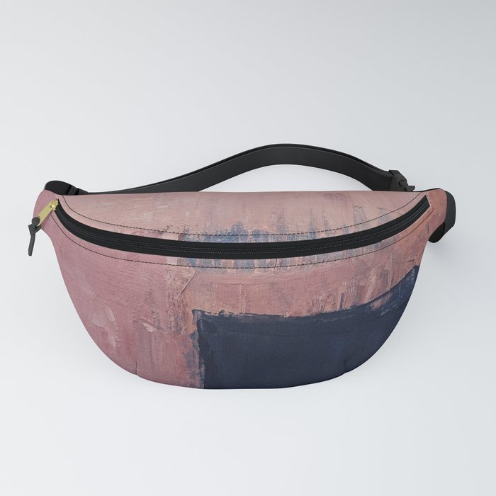 Pink navy abstract Fanny Pack