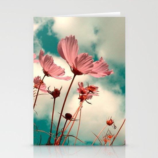 cosmos flowers II Stationery Cards